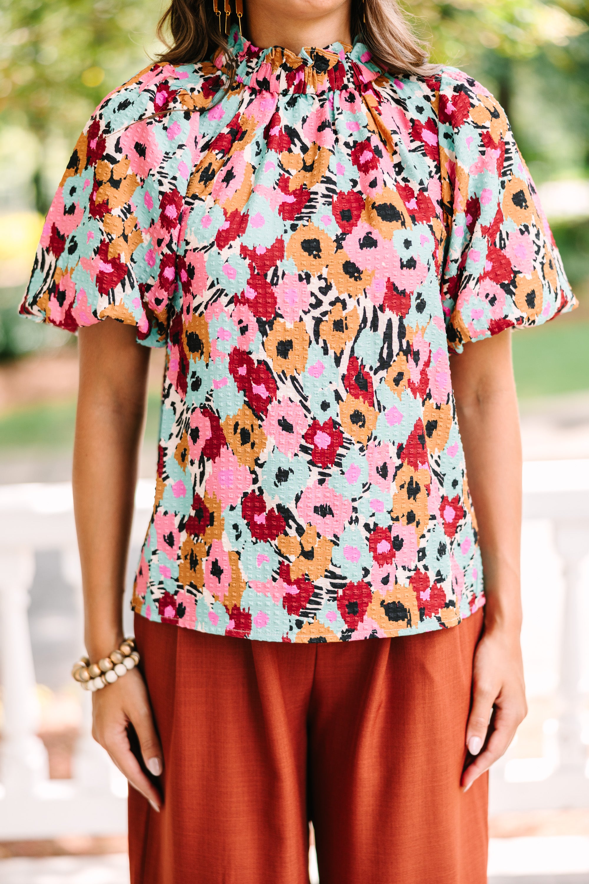 Treat You Right Cream White Floral Blouse