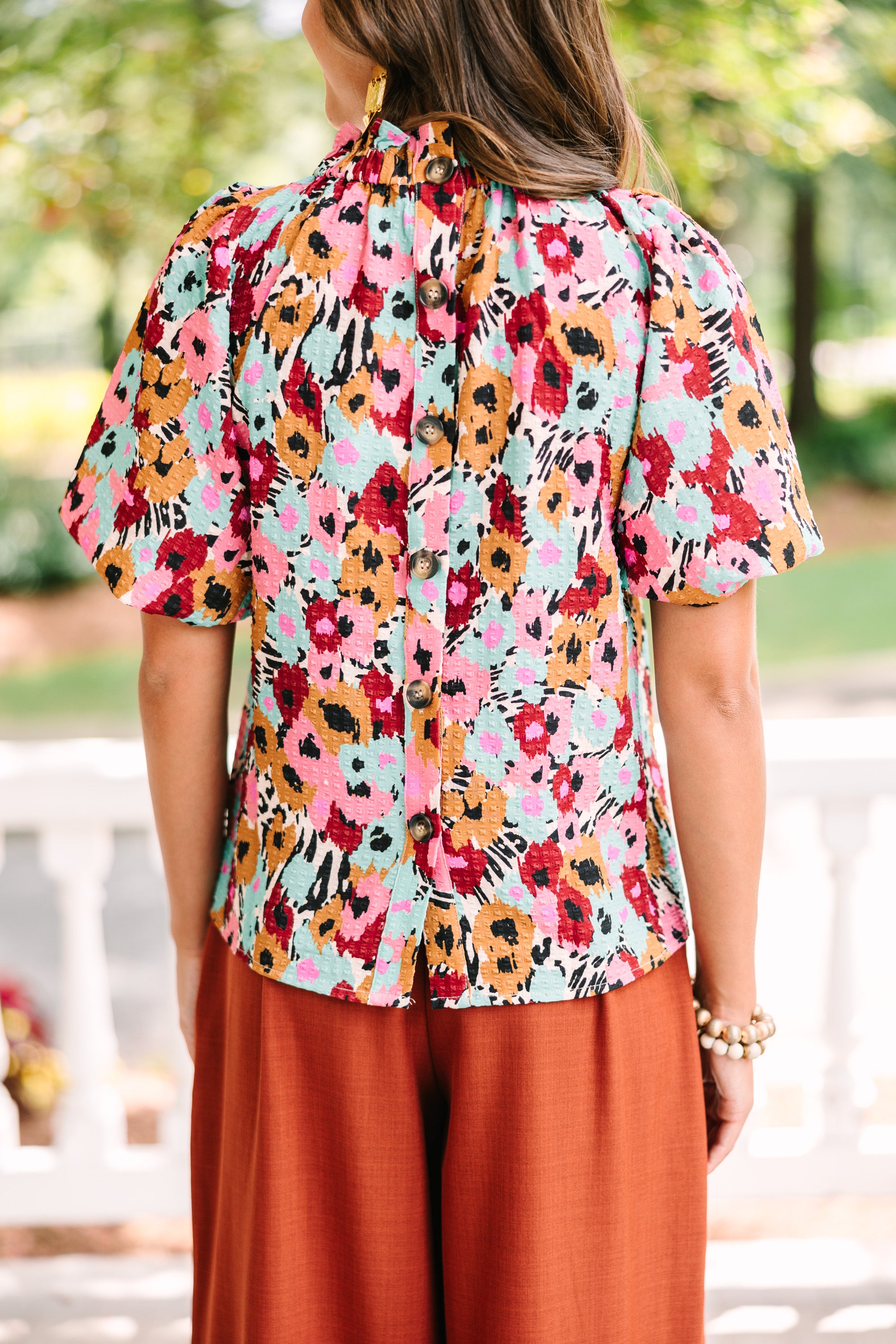 Treat You Right Cream White Floral Blouse