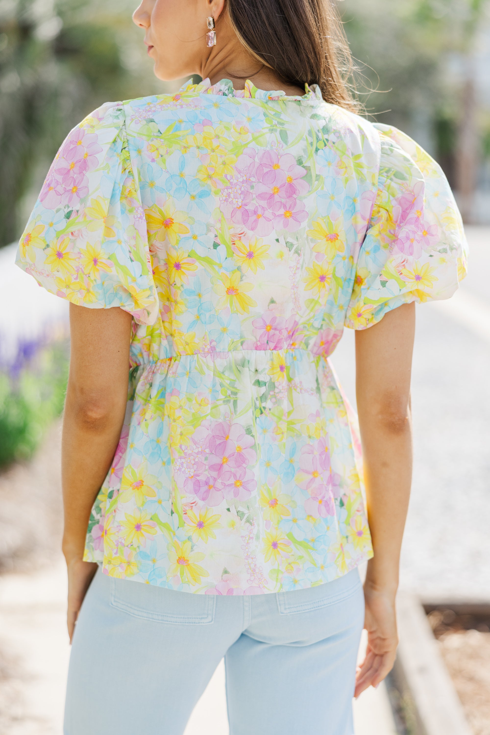 With Love And Joy Yellow Floral Blouse