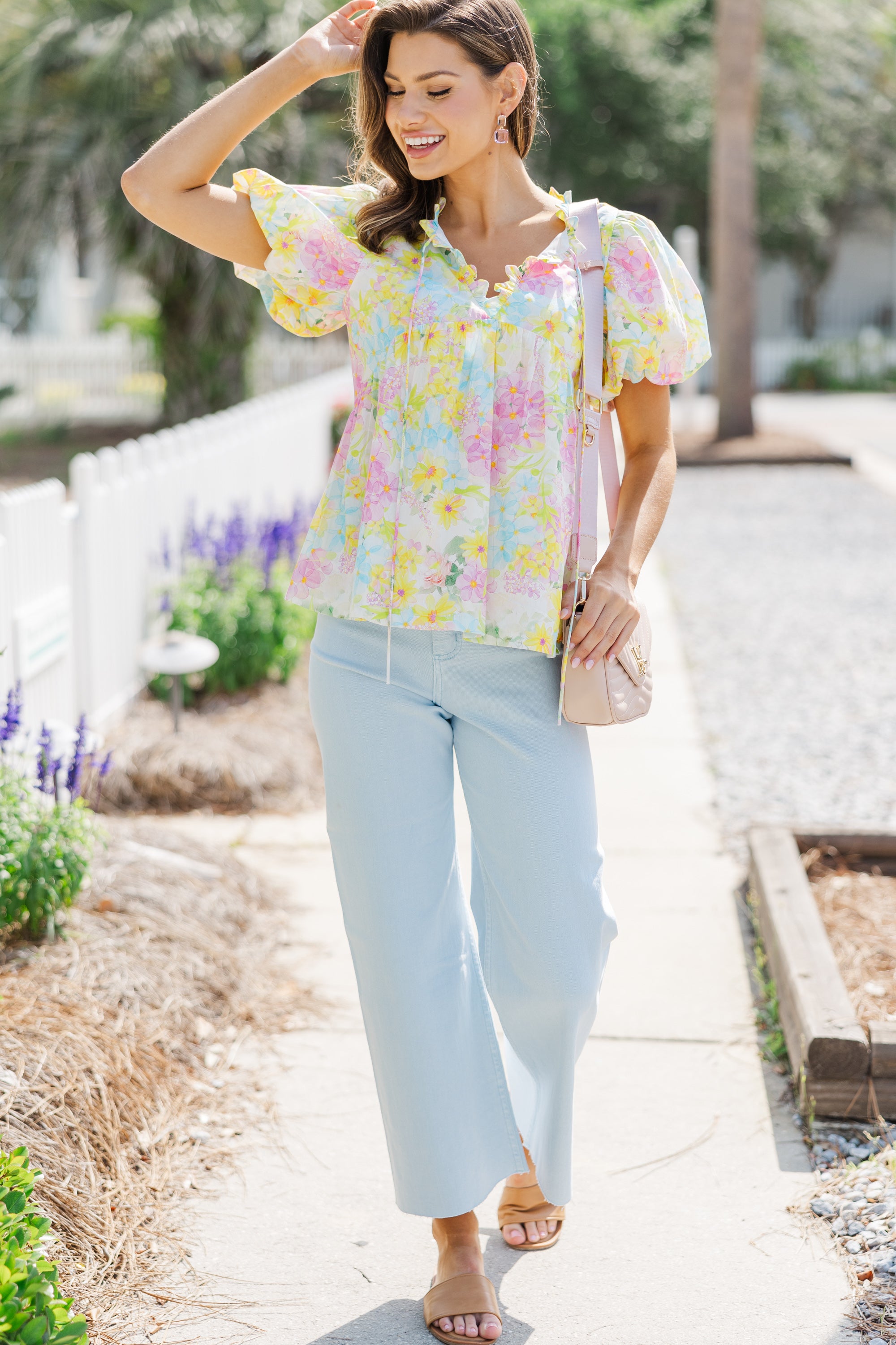With Love And Joy Yellow Floral Blouse