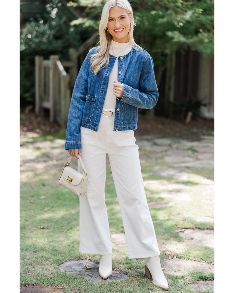Look It Over Dark Wash Denim Jacket